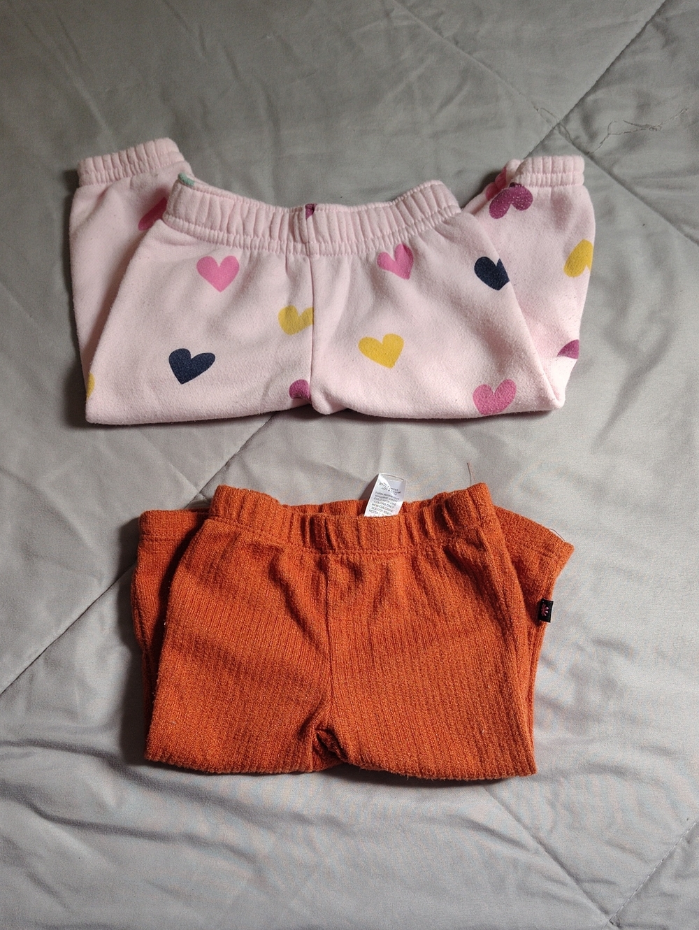 Garanimals Pink Heart Print & Orange Kids Sweatpants Set